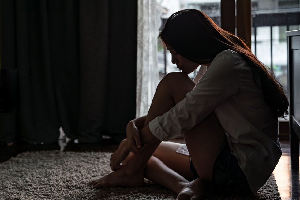 A girl feeling sad